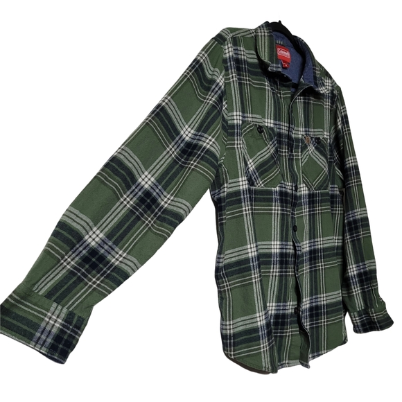 Coleman Green Plaid Men's Flannel Shirt Size XL - Picture 2 of 6